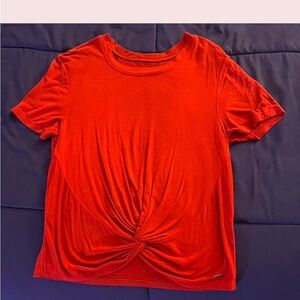 Hollister Vibrant Red Twist Front Easy Tee